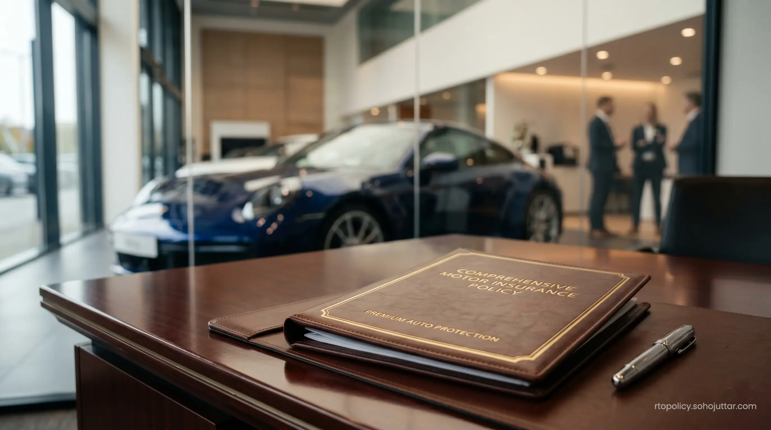 Reviewing a comprehensive motor insurance renewal policy terms contract highlighting statutory compliance clauses.