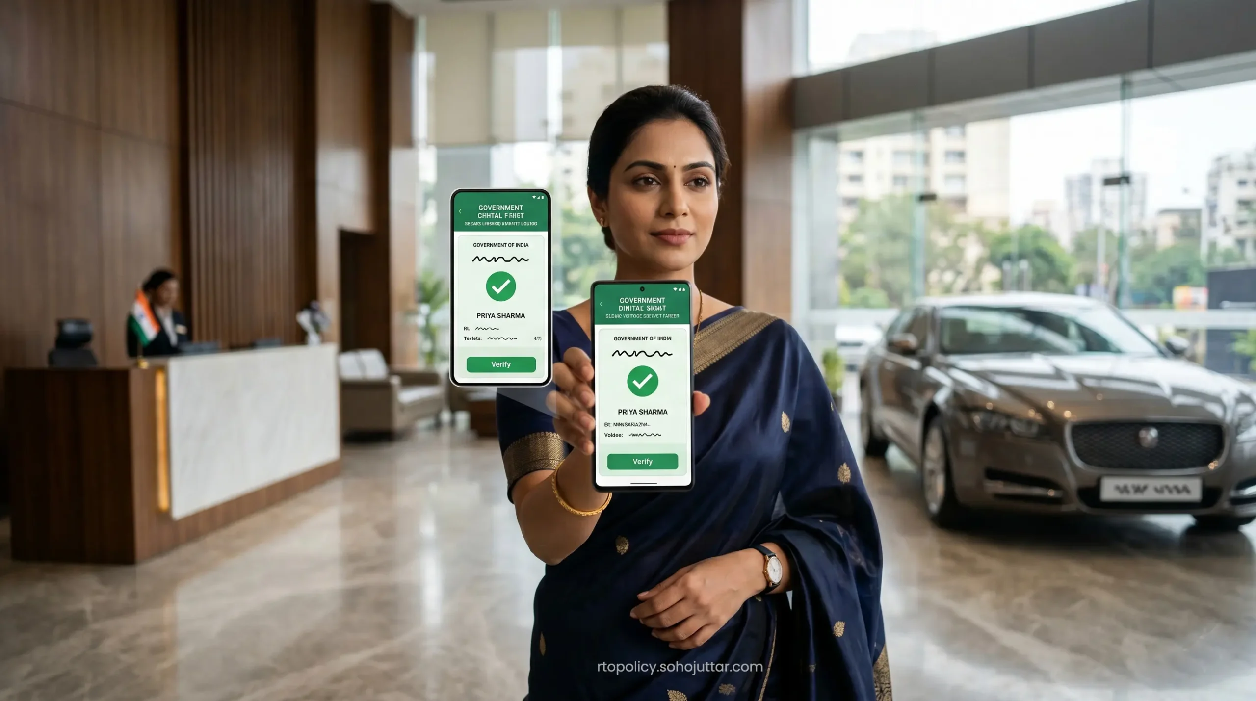 Checking successfully linked Aadhaar and driving license records securely inside the national DigiLocker application.